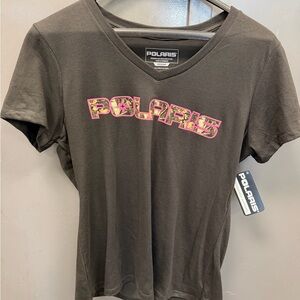 Polaris Women's Black V-Neck Tee